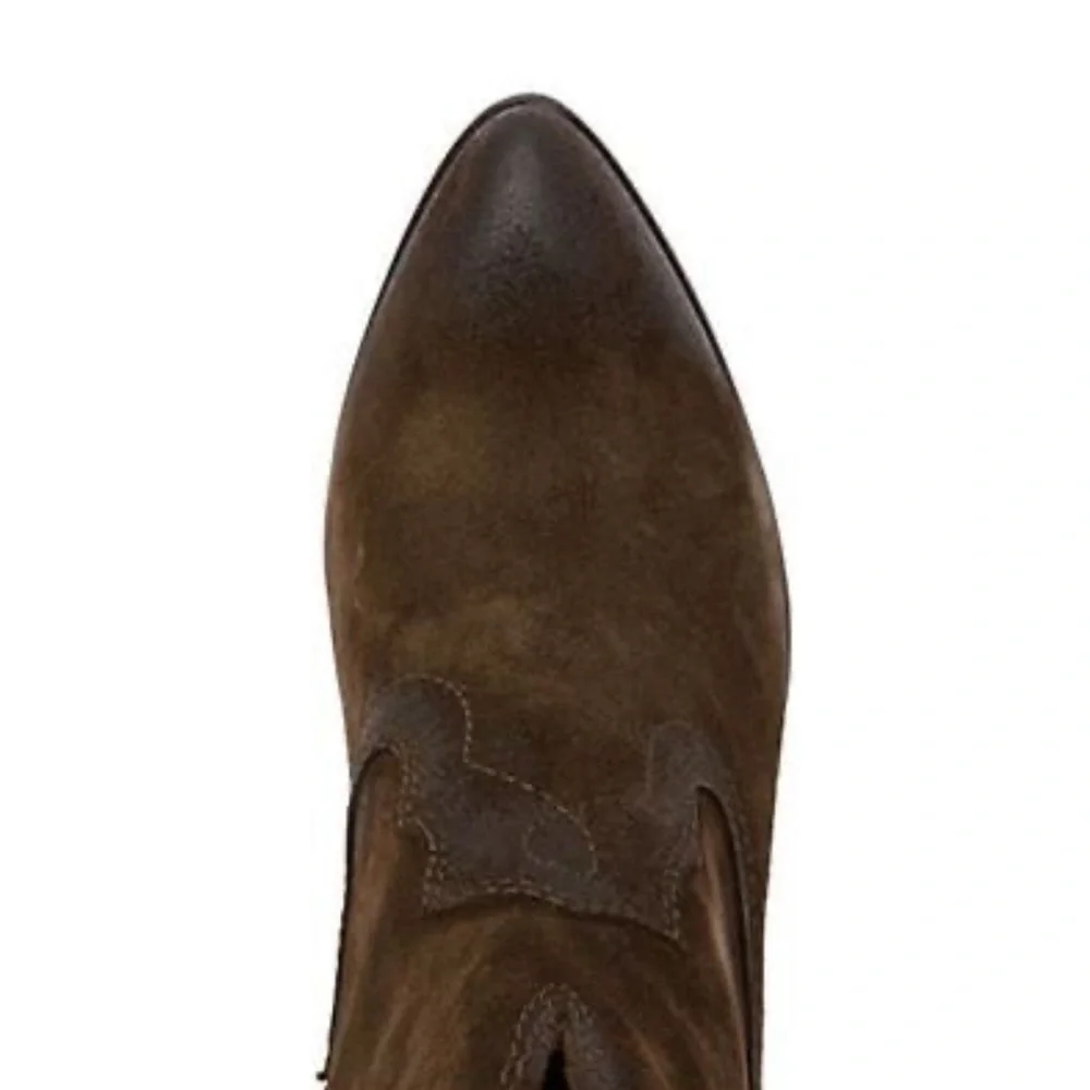 Frye Renee Seam Suede Short‎ Boot in Brown Size 10